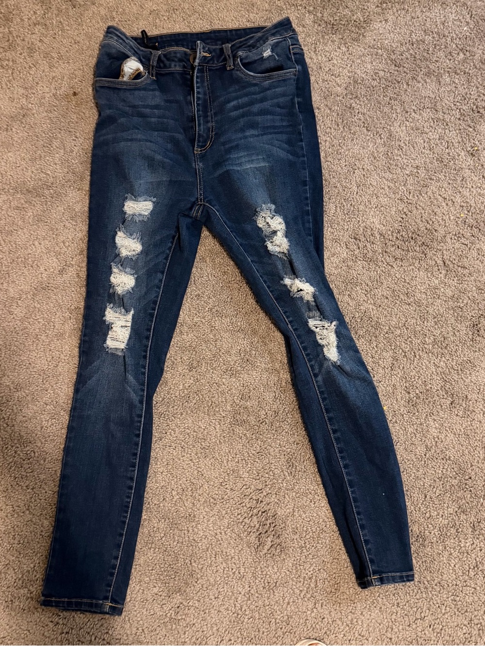 Charolette RusseDark Blue Distressed Women's Skinny Jeans size 9